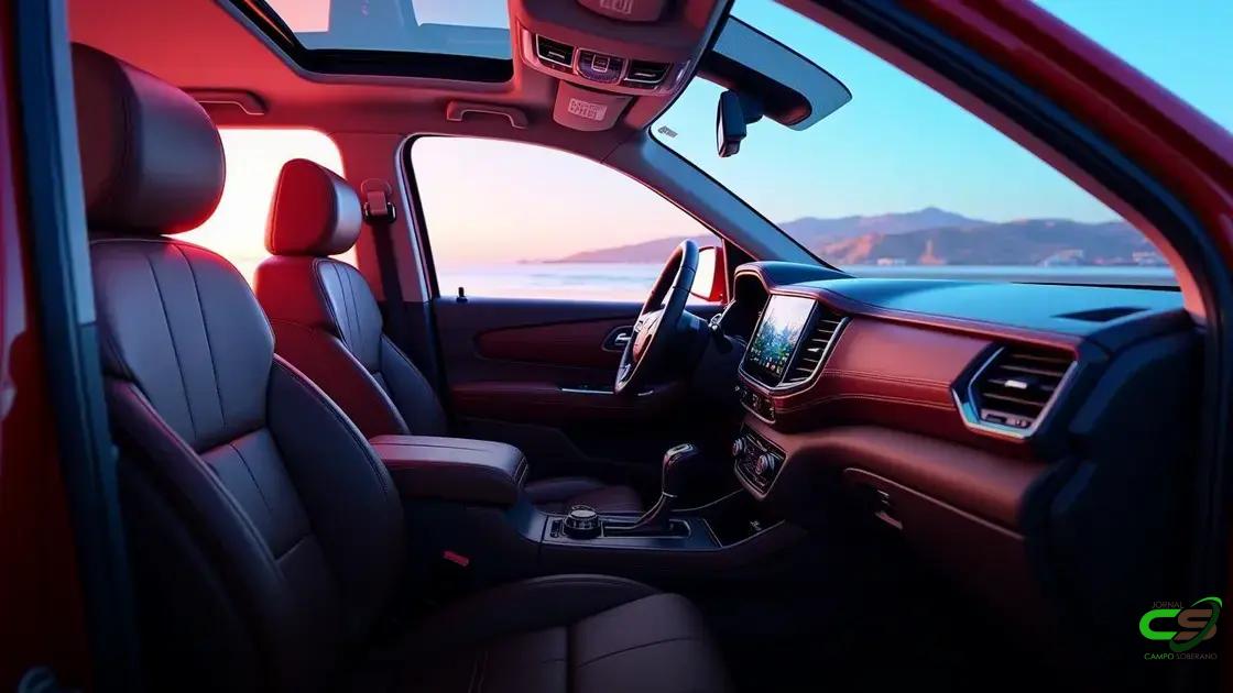 conforto interno: espaço, acabamento e ergonomia