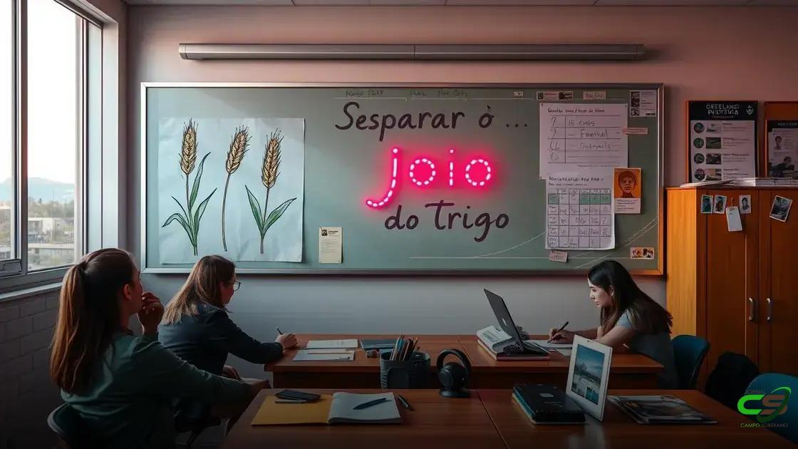 lições simbólicas trazidas pelo joio no nosso cotidiano