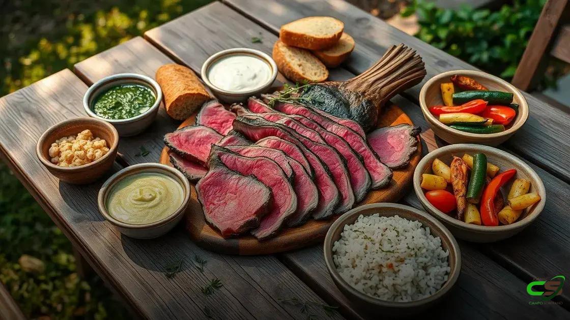 acompanhamentos e molhos que combinam perfeitamente com o cupim