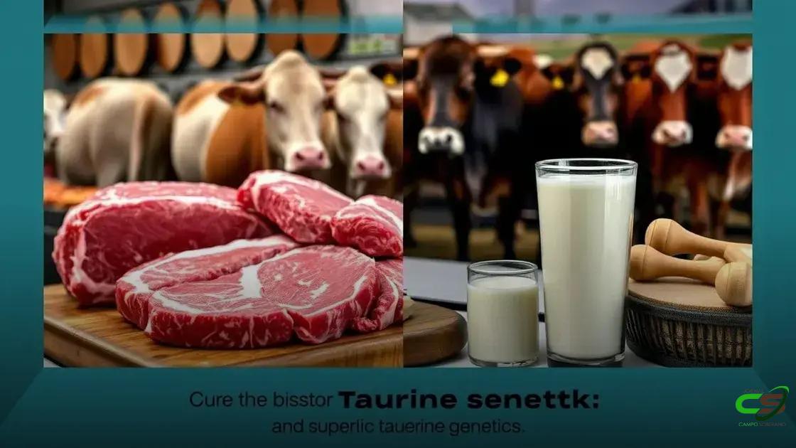 o impacto genético das taurinas na carne e no leite