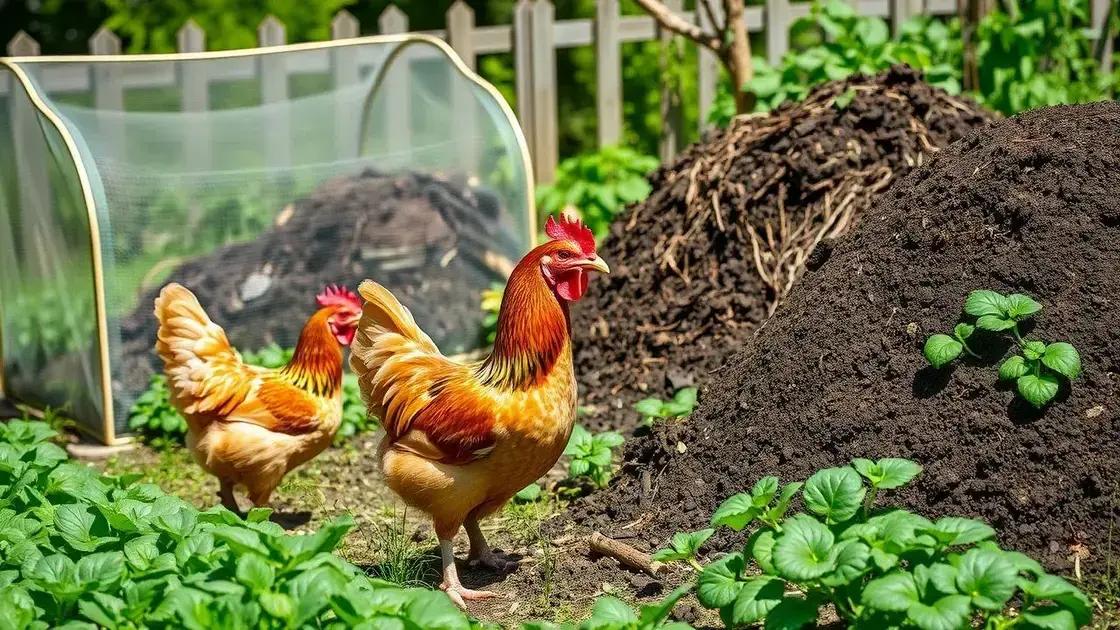 Cuidados para integrar galinhas ao ambiente da horta e compostagem Cuidados para integrar galinhas ao ambiente da horta e compostagem
