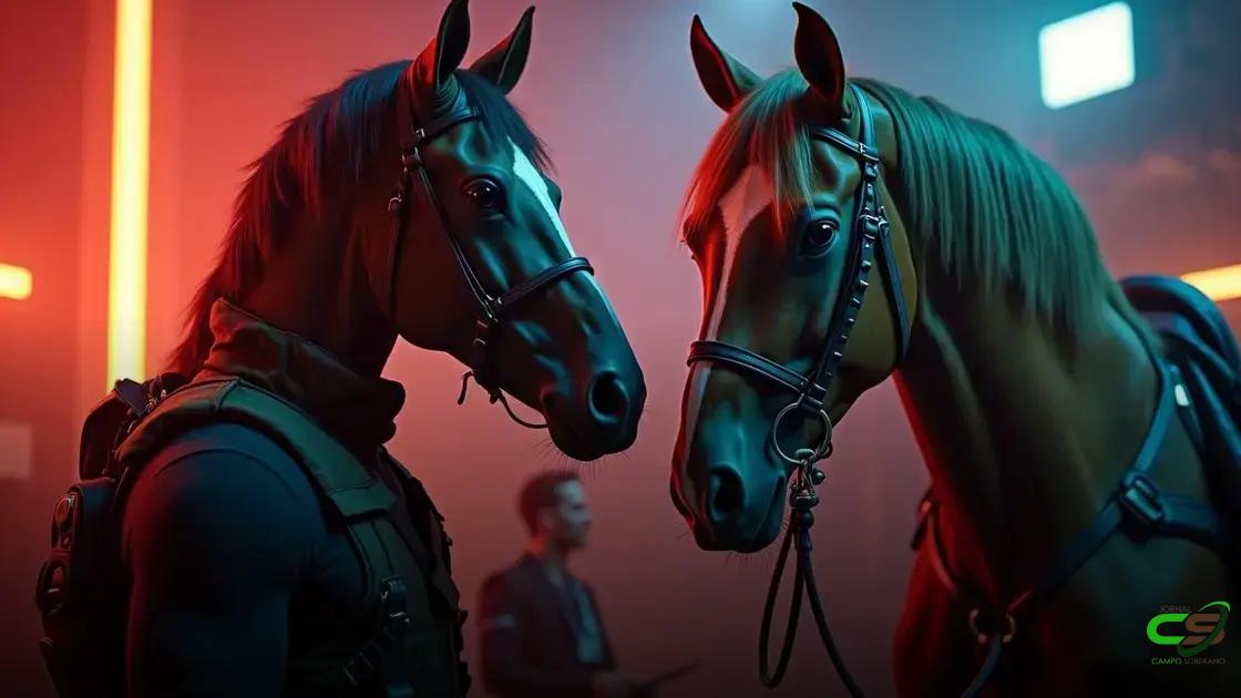 atuações e o papel dos cavalos em cena