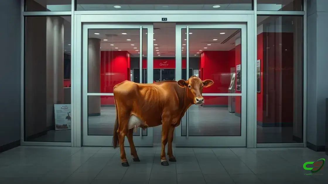 Vídeo: vaca tenta invadir agência bancária
