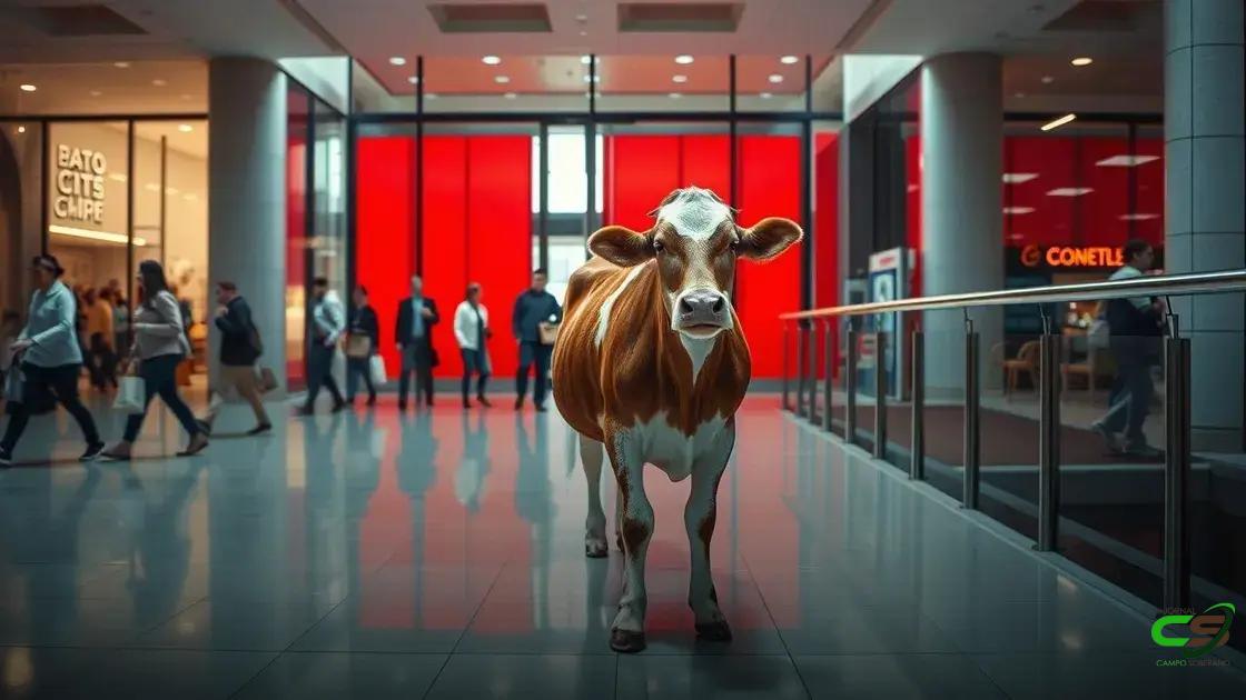 Vaca tenta invadir banco e viraliza na internet