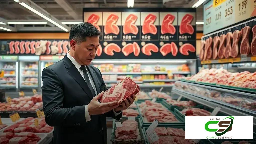Brasil lidera as importações chinesas de carne bovina com 47,4% de participação