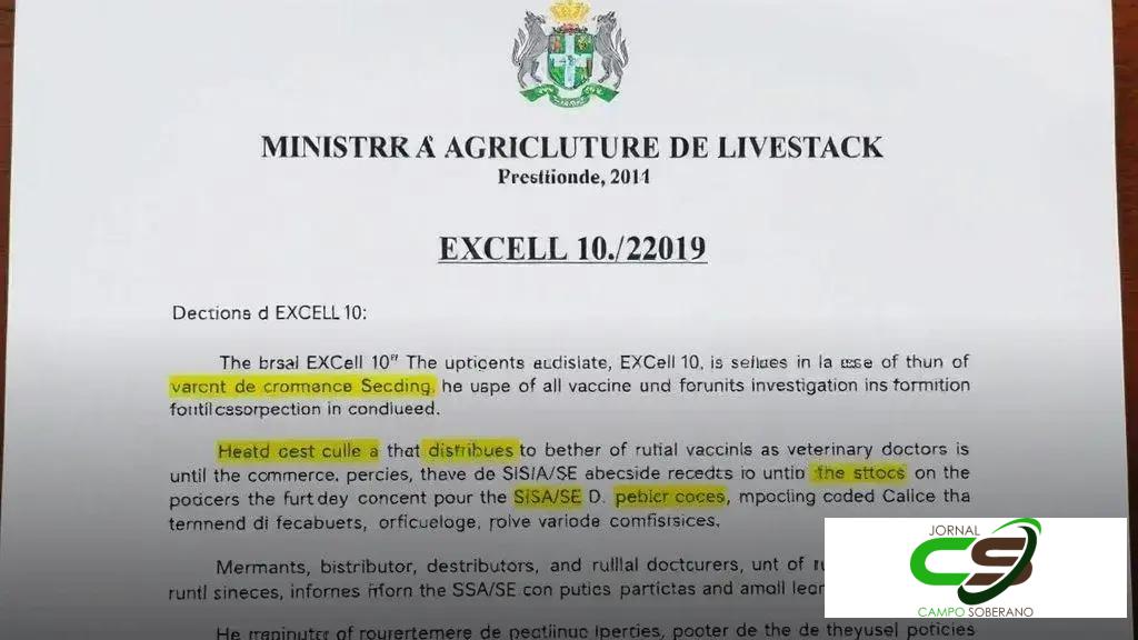 MAPA amplia suspensão da comercialização da vacina Excell 10 em novo comunicado