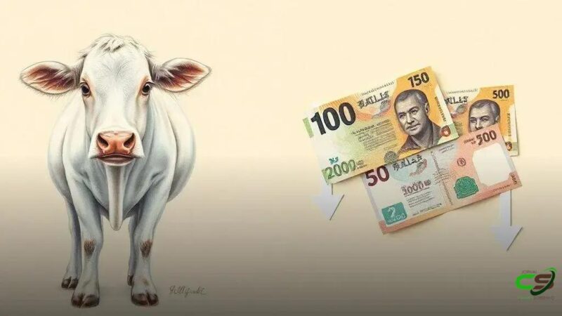 Arroba do boi gordo cai R$ 5 na Bahia e recua em demais estados