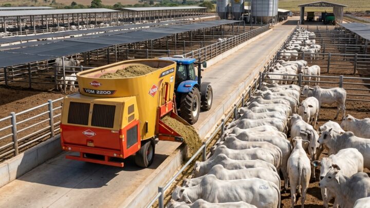 infraestrutura de confinamento bovino cocho compost barn vagao