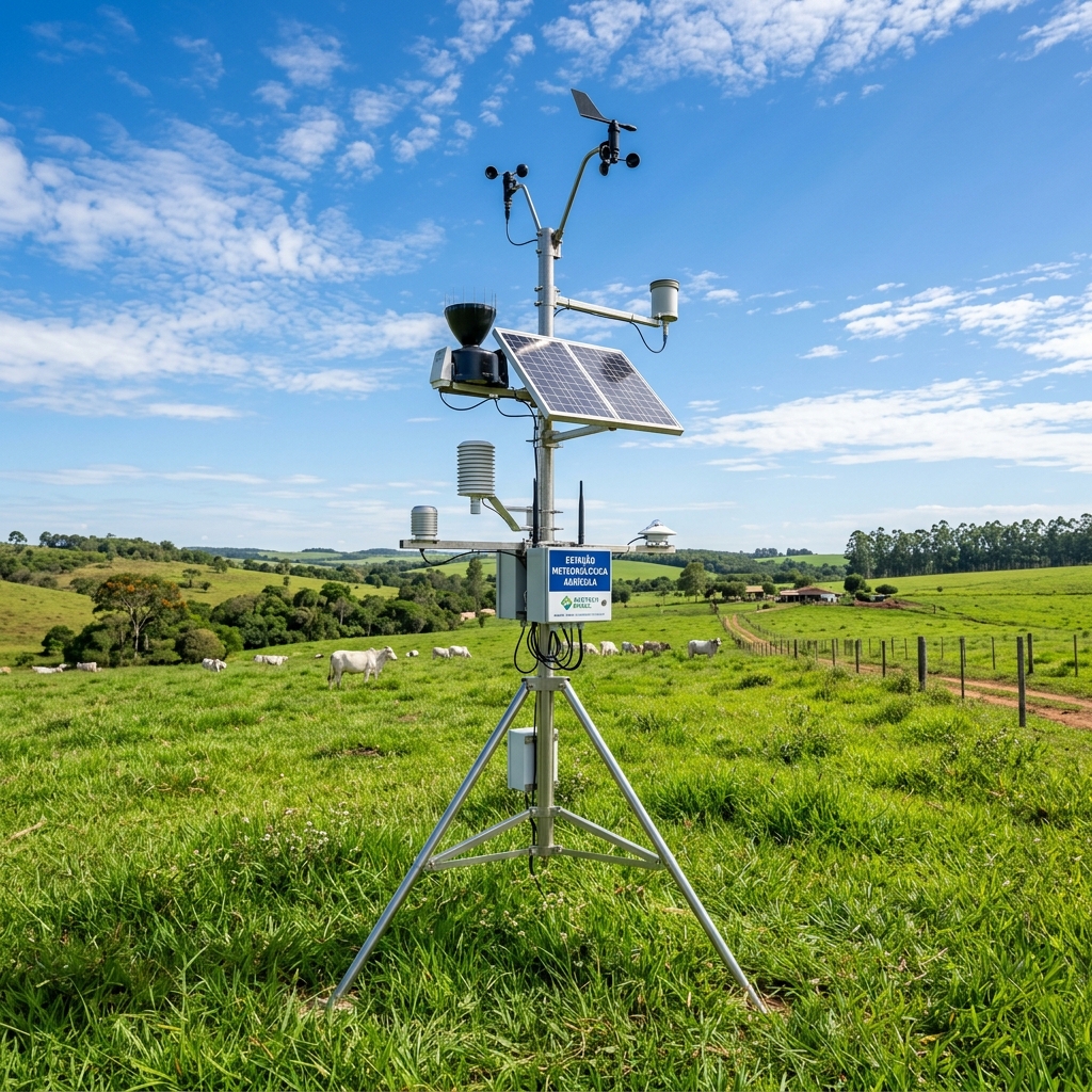 estacao meteorologica agricola telemetria clima sensores campo