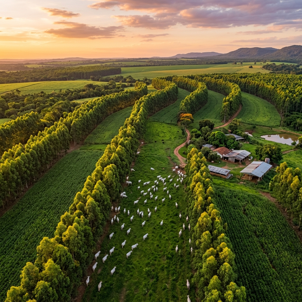 sistema ILPF integracao lavoura pecuaria floresta gado entre arvores