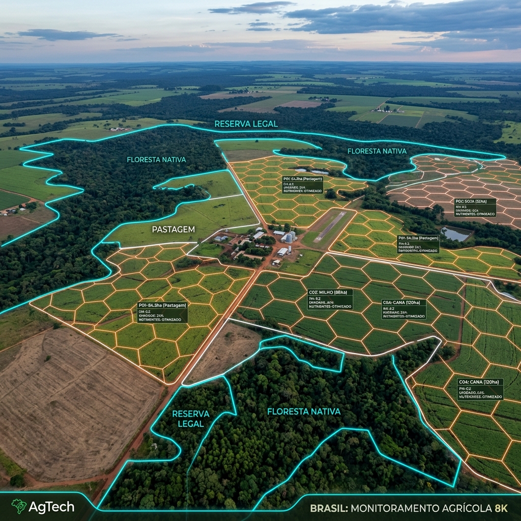 sensoriamento remoto agricola nanosatelites ndvi mapa orbital