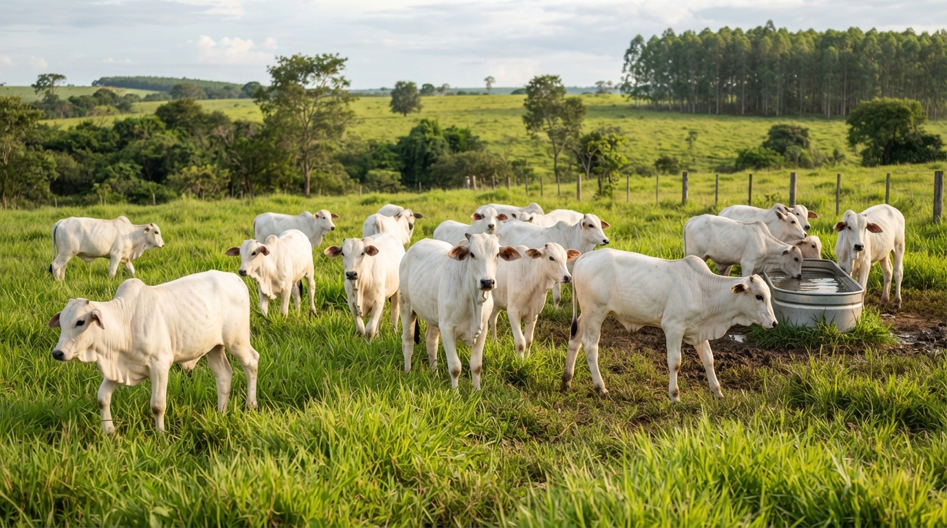 novilhas Nelore, recria na seca, suplemento proteico-energético, capim Mombaça, nutrição de precisão