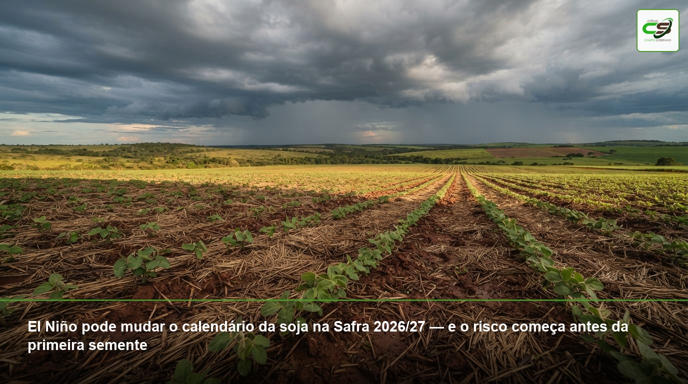 soja, Safra 2026/27, El Niño, plantio, chuvas, umidade do solo, palhada, replantio, produção agrícola