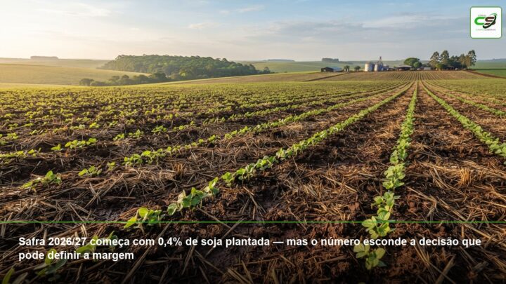 soja, Safra 2026/27, plantio da soja, Paraná, AgRural, estande, umidade do solo, margem agrícola