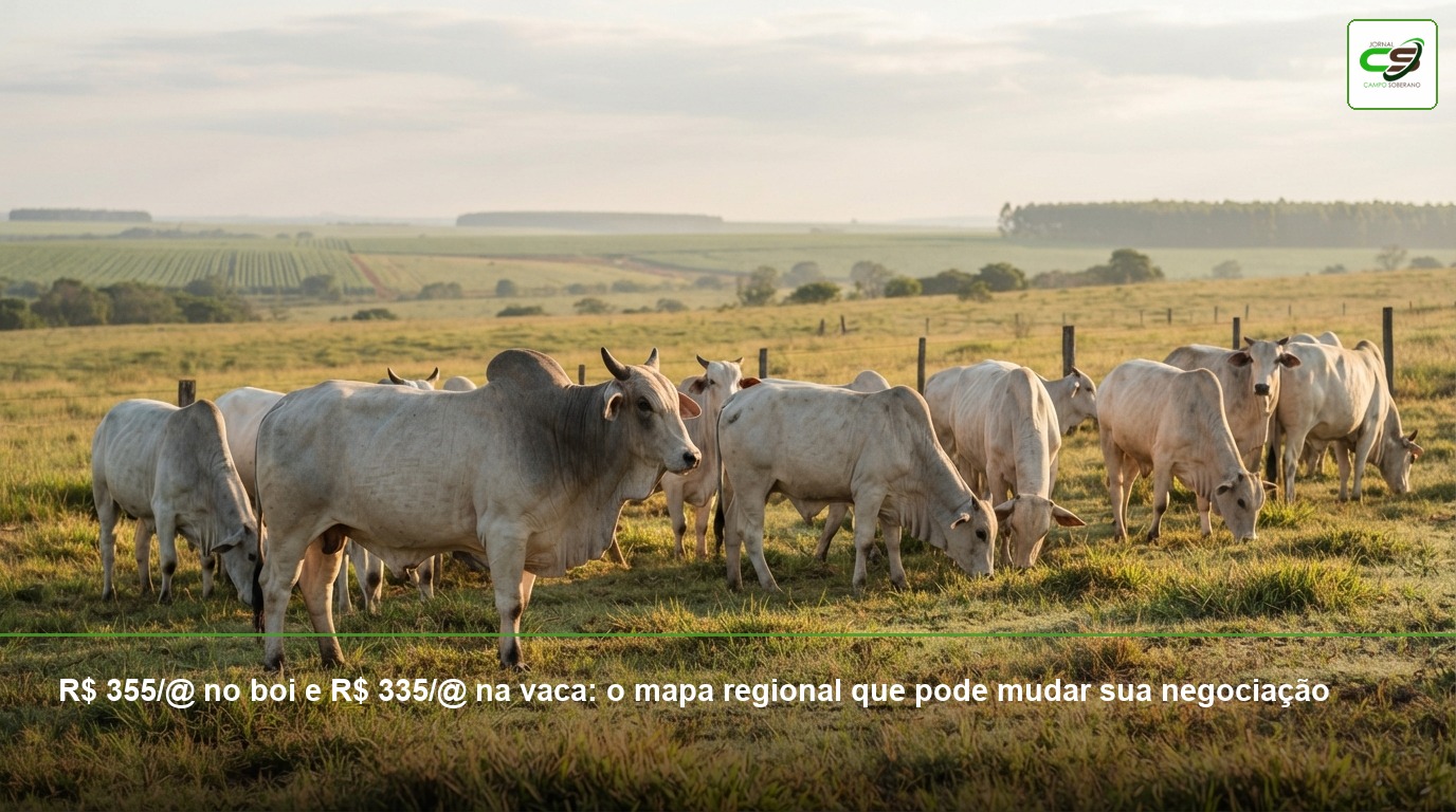 vaca gorda, preço da vaca gorda em 2026, cotação da vaca gorda por região, preço líquido da vaca gorda