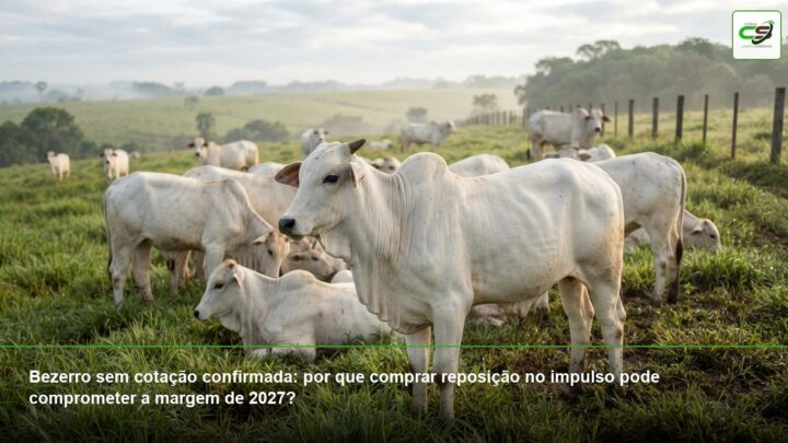 bezerro, cotação do bezerro, reposição, recria, preço do bezerro, custo da reposição, sanidade, Safra 2026/27