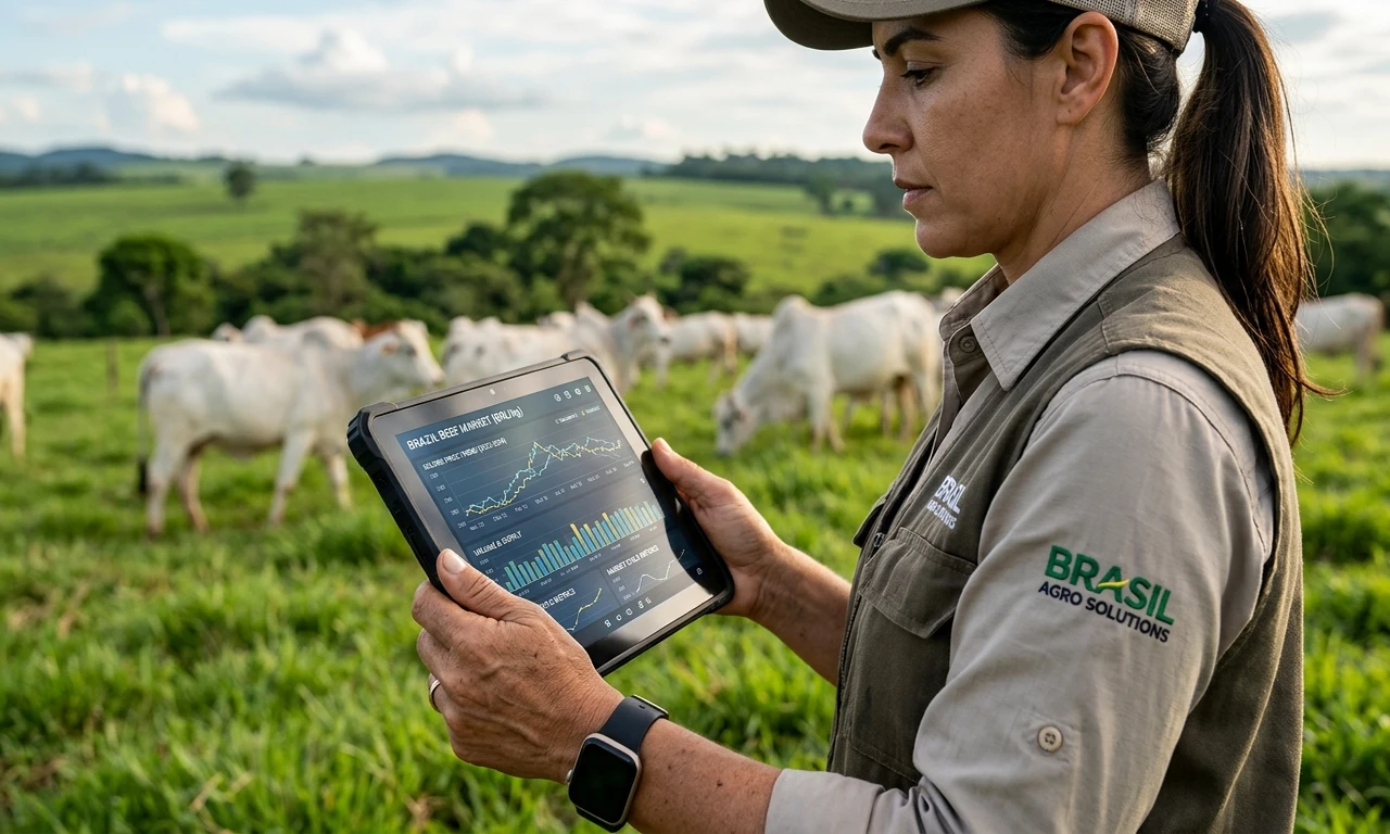 Gráfico comparativo da correlação entre desvalorização cambial, paridade de exportação e margem pecuária