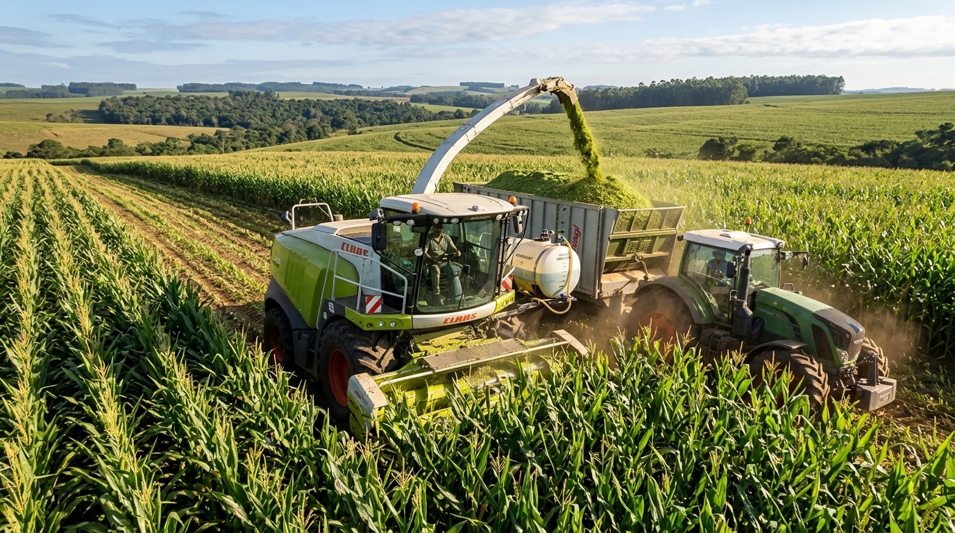 inoculante bacteriano silagem milho silo trincheira matéria seca