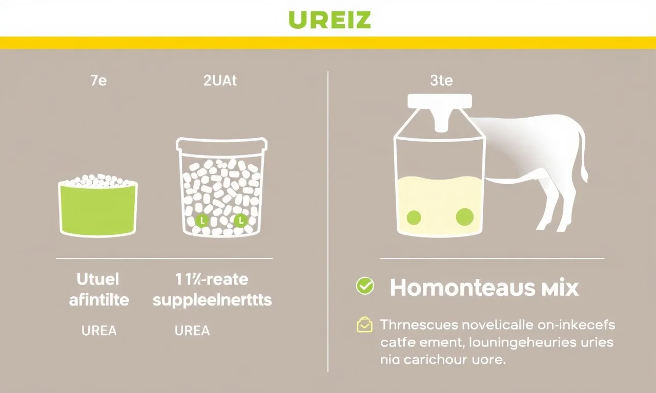 Esquema de inclusão de ureia em suplementos minerais e proteinados para bovinos.