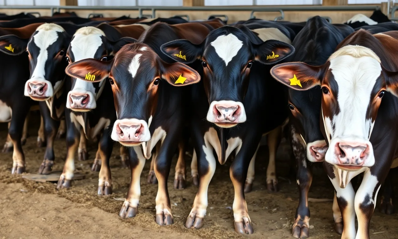 Bovinos de corte em confinamento com cascos saudáveis e ambiente limpo.