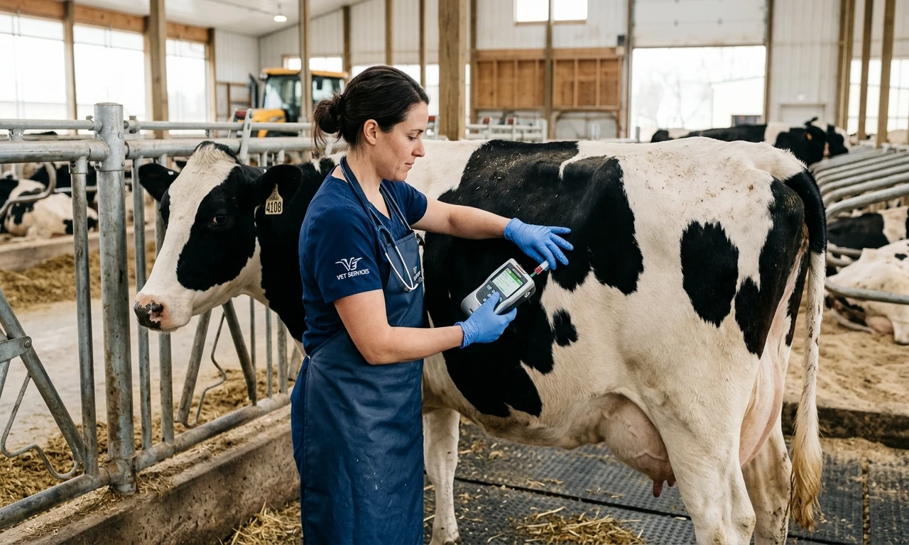 Assepsia de teto e aplicação de terapia de vaca seca e selante interno em vaca leiteira